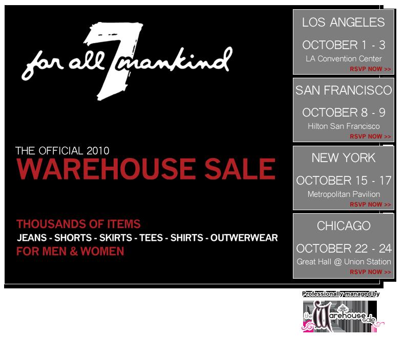 7 for All Mankind Warehouse Sale