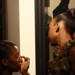 Kim doing what she does best!
